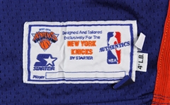 1997-98 Chris Dudley New York Knicks Signed Game Worn Road Jersey (MEARS LOA/JSA)