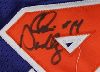 1997-98 Chris Dudley New York Knicks Signed Game Worn Road Jersey (MEARS LOA/JSA)