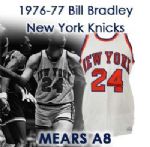 1976-77 Bill Bradley New York Knicks Game Worn Home Jersey (MEARS A8)