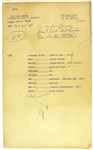 1948 Dan Beattie Lone Ranger Writer Director Signed The Black Game Lone Ranger Episode Script 