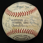 1973 New York Mets Team Signed ONL Feeney Baseball w/ 31 Signatures Including Willie Mays, Tom Seaver, Yogi Berra & More (JSA)