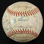 1973 New York Mets Team Signed ONL Feeney Baseball w/ 31 Signatures Including Willie Mays, Tom Seaver, Yogi Berra & More (JSA)