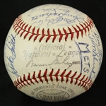 1964 New York Mets Team  Signed ONL Giles Baseball w/ 22 Signatures Including Casey Stengel & More (JSA)