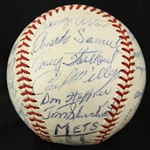 1964 New York Mets Team  Signed ONL Giles Baseball w/ 22 Signatures Including Casey Stengel & More (JSA)