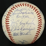1964 New York Mets Team  Signed ONL Giles Baseball w/ 22 Signatures Including Casey Stengel & More (JSA)