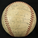 1937 Chicago Cubs Team Signed ONL Frick Baseball w/ 27 Signatures Including Gabby Hartnett, Billy Herman, Charlie Root & More (JSA)