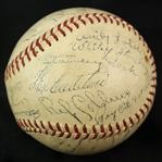 1937 Chicago Cubs Team Signed ONL Frick Baseball w/ 27 Signatures Including Gabby Hartnett, Billy Herman, Charlie Root & More (JSA)