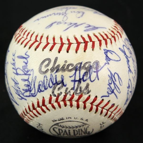 1961 Chicago Cubs Team Signed Baseball w/ 30 Signatures Including Ernie Banks, Richie Ashburn, Ron Santo, Billy Williams & More (JSA)