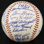 1961 Chicago Cubs Team Signed Baseball w/ 30 Signatures Including Ernie Banks, Richie Ashburn, Ron Santo, Billy Williams & More (JSA)