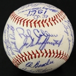 1961 Chicago Cubs Team Signed Baseball w/ 30 Signatures Including Ernie Banks, Richie Ashburn, Ron Santo, Billy Williams & More (JSA)