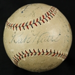 1927 New York Yankees Team Signed OAL Johnson Baseball w/ 23 Signatures Including Babe Ruth (clubhouse), Lou Gehrig, Tony Lazzeri, Earle Combs, Waite Hoyt & More (JSA)