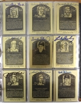 1980's Hall of Fame Signed Metallic Plaque Collection - Lot of 48 w/ Ted Williams, Mickey Mantle, Joe DiMaggio, Willie Mays, Sandy Koufax & More (PSA/DNA)
