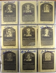 1980's Hall of Fame Signed Metallic Plaque Collection - Lot of 48 w/ Ted Williams, Mickey Mantle, Joe DiMaggio, Willie Mays, Sandy Koufax & More (PSA/DNA)