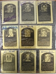 1980's Hall of Fame Signed Metallic Plaque Collection - Lot of 48 w/ Ted Williams, Mickey Mantle, Joe DiMaggio, Willie Mays, Sandy Koufax & More (PSA/DNA)