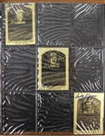 1980's Hall of Fame Signed Metallic Plaque Collection - Lot of 48 w/ Ted Williams, Mickey Mantle, Joe DiMaggio, Willie Mays, Sandy Koufax & More (PSA/DNA)