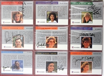 1991 ProLine Portraits Near Complete Signed Football Card Set - 305 Total Cards w/ Walter Payton, Lawrence Taylor, Derrick Thomas, Bill Belichick, Players Wives Subset  & More
