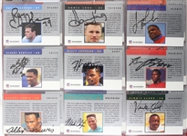 1991 ProLine Portraits Near Complete Signed Football Card Set - 305 Total Cards w/ Walter Payton, Lawrence Taylor, Derrick Thomas, Bill Belichick, Players Wives Subset  & More
