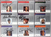 1991 ProLine Portraits Near Complete Signed Football Card Set - 305 Total Cards w/ Walter Payton, Lawrence Taylor, Derrick Thomas, Bill Belichick, Players Wives Subset  & More