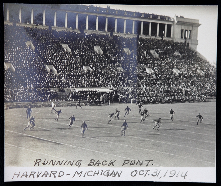 1914 (October 31) Harvard Crimson Michigan Wolverines Football 3.25" x 4" Original Photo 