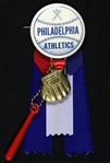 1950s Philadelphia Athletics 1.75" Pinback Button w/ Ribbons & Charms