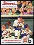 1954 Milwaukee Braves Henry Aaron #5 Philadelphia Phillies Milwaukee County Stadium Unscored Program