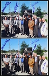 2007 Milwaukee Braves 1957 World Series Champion 50th Anniversary Multi Signed Program & Photos - Lot of 3 w/ Del Crandall, Johnny Logan, Gene Conley & More 