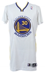 2013-14 Stephen Curry Golden State Warriors Game Worn Sleeved Home Alternate Jersey (MEARS LOA)