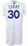 2013-14 Stephen Curry Golden State Warriors Game Worn Sleeved Home Alternate Jersey (MEARS LOA)