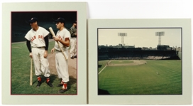 1950s Ted Williams Boston Red Sox Fenway Park 20" x 24" Matted Photos - Lot of 2