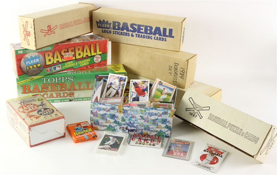 1980s-2000s Baseball Trading Card Collection - Lot of 1000s w/ Sets, 1985 Mark McGwire Topps PSA NM-MT 8 & More  