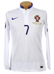2014 (October 14) Cristiano Ronaldo Portugal Game Issued Soccer Jersey (MEARS LOA)