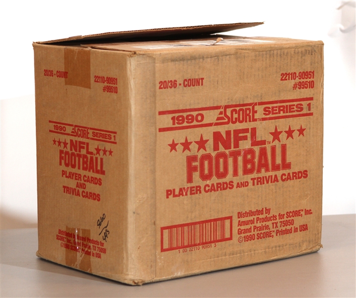 1990 Score Series 1 Football Cards Hobby Case - Lot of 720 Packs