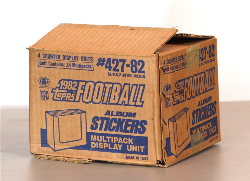 1982 Topps Football Sticker Case - Lot of 96 Packs