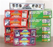 1986-91 Baesball Card Hobby Box & Complete Set Collection - Lot of 25
