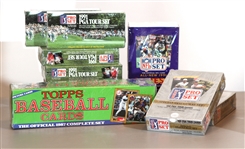 1987-91 Baseball Football Golf Card Collection - Lot of 16 w/ Sets & Unopened Hobby Box