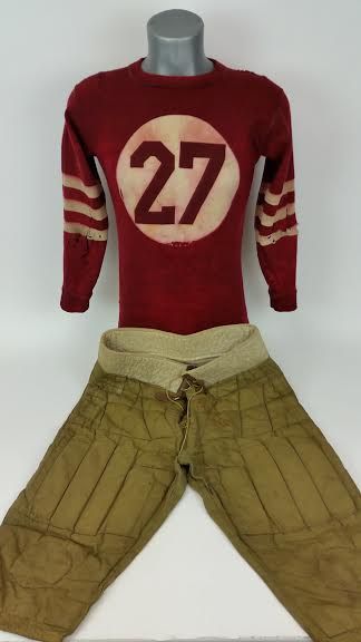 1940s circa #27 Maroon Game Worn Football Uniform (MEARS LOA)