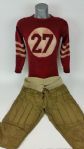 1940s circa #27 Maroon Game Worn Football Uniform (MEARS LOA)