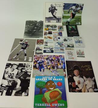 2000s Football Baseball Signed Insert Card & Photo Collection - Lot of 28 w/ Tom Brady, Joe Namath, Mike Ditka, Lefty Gomez, Charley Trippi, Johnny Lujack & More