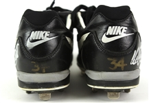 1993-94 Kirby Puckett Minnesota Twins Signed Game Worn Nike Cleats (MEARS LOA/*JSA* & PSA/DNA)