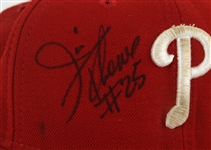 2003 Jim Thome Philadelphia Phillies Signed Game Worn Cap (MEARS LOA/JSA)
