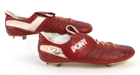 1982-85 Rod Carew California Angels Signed Game Worn Pony Cleats (MEARS LOA/JSA)