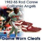 1982-85 Rod Carew California Angels Signed Game Worn Pony Cleats (MEARS LOA/JSA)