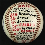 1965 (October 3) Bob Gibson St. Louis Cardinals Signed ONL Giles Astrodome Game Used 20th Win Baseball (MEARS LOA/JSA)