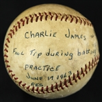 1963 (June 17) Stan Musial St. Louis Cardinals Signed ONL Giles Sportsman's Park Batting Practice Baseball (MEARS LOA/JSA)