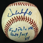 1984 Dave Winfield New York Yankees Signed OAL Brown Game Used Baseball (MEARS LOA/JSA)