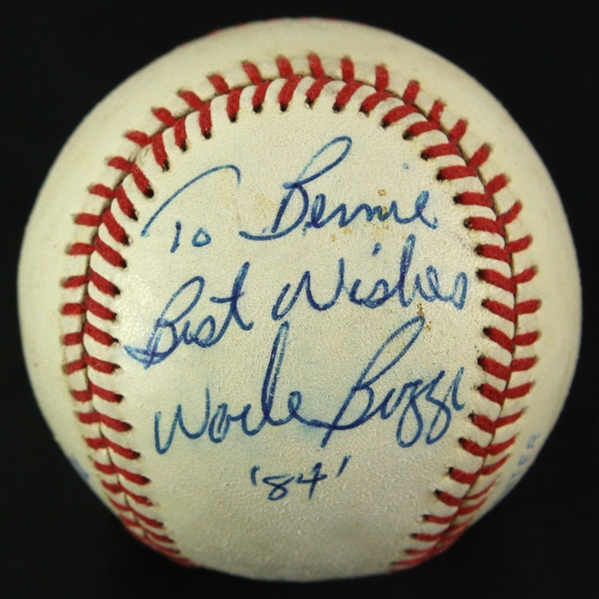 1984 Wade Boggs Boston Red Sox Signed OAL Brown Game Used Baseball (MEARS LOA/JSA)