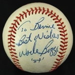 1984 Wade Boggs Boston Red Sox Signed OAL Brown Game Used Baseball (MEARS LOA/JSA)