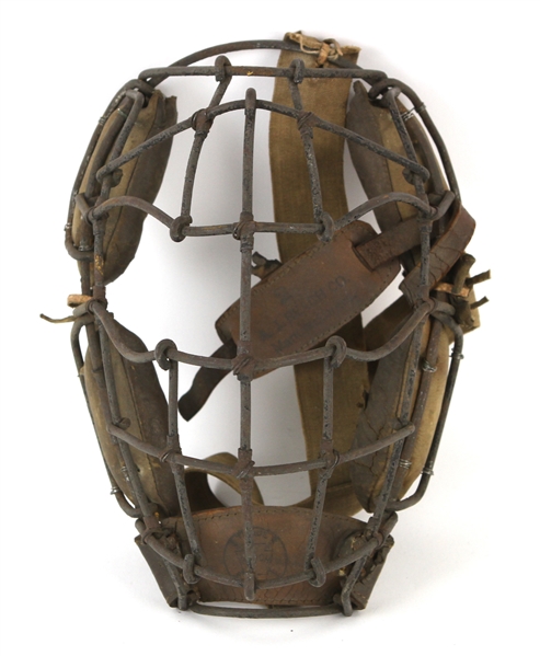 1891 circa AJ Reach Game Worn Catchers Mask (MEARS LOA)