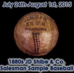1880s JD Shibe & Co. Salesman Sample Trophy Style Baseball (MEARS LOA) 
