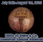 1880s JD Shibe & Co. Salesman Sample Trophy Style Baseball (MEARS LOA) 